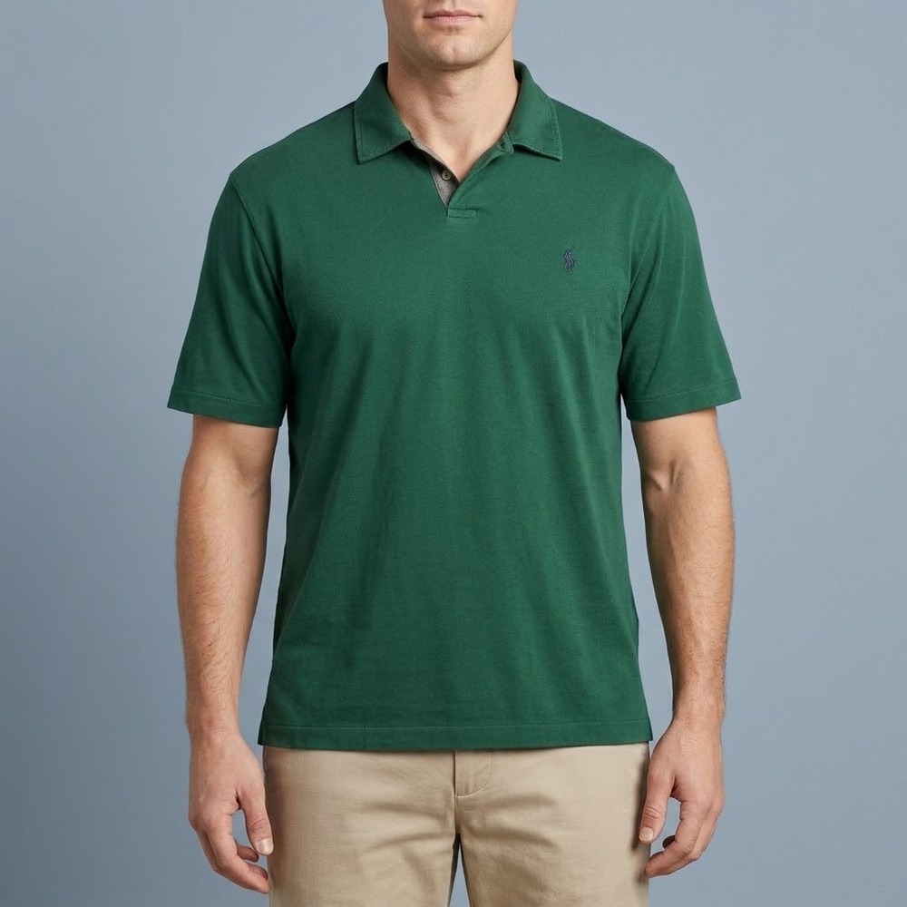 Polo Golf Ralph Lauren Pima Cotton Polo Shirt Mens L Green Short Sleeve